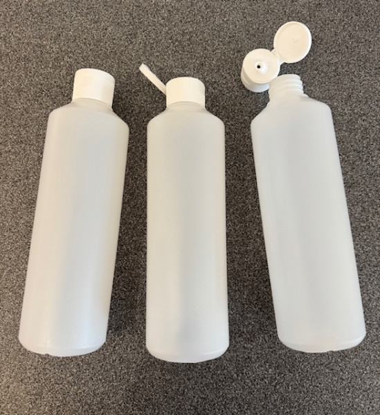 Knijpfles voor massage melk of olie, 500 ml met flipdop